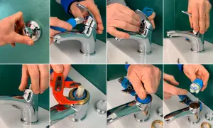 Guida alla sostituzione guarnizione rubinetto miscelatore: smontaggio e rimontaggio con attrezzi.