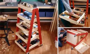 Costruire carrello fai da te: un pratico carrello porta attrezzi in legno con cassetti, perfetto per organizzare il tuo laboratorio.