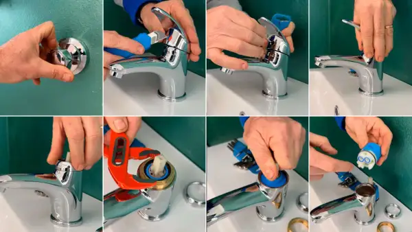 Guida alla sostituzione guarnizione rubinetto miscelatore: smontaggio e rimontaggio con attrezzi.
