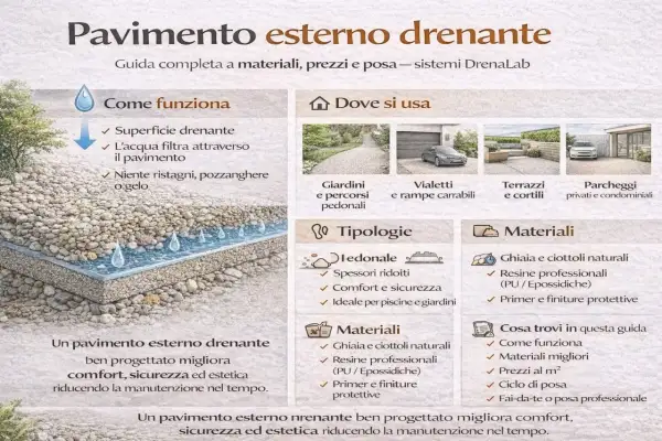 Guida per creare un vialetto carrabile fai da te drenante: illustra materiali, tipologie e come funziona per un pavimento esterno duraturo e sicuro.